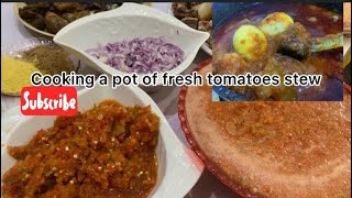 STEP BY STEP IN MAKING THE BEST SUNDAY FRESH TOMATOES STEW WITH ASSORTED PROTEINBest Nigeria Stew [upl. by Killoran]