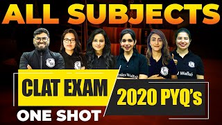 CLAT EXAM  All Subjects  Previous Year Question Paper 2020 One Shot  CLAT Preparation [upl. by Ailerua509]