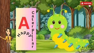 A happy caterpillar Animated Stories For Children  Bedtime Stories for Kids [upl. by Odlabso119]