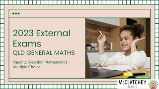 2023 External Exams QLD General Maths Paper 1 Decision Maths [upl. by Sirotek841]