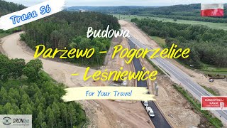 S6 Darżewo  Pogorzelice  Leśnice Budowa edroneye poland travel lębork pogorzelice [upl. by Atteve]