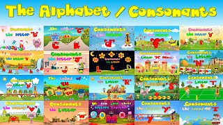 The Alphabet  All the Consonants  Phonics Mix [upl. by Asined621]