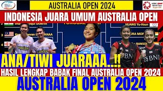 WOWW ANATIWI JUARAAA HASIL LENGKAP SEMUA SEKTOR FINAL AUSTRALIA OPEN 2024 [upl. by Attena564]