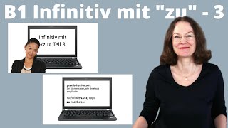 B1  Infinitiv mit zu Teil 3  Infinitiv nach Nomen  learngermantoday [upl. by Aremmat992]