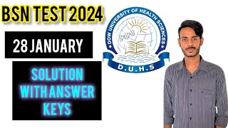 DOW BSN TEST 2024DUHS BSN TEST 2024 With answer keysDow nursing test [upl. by Atnuahc]