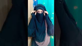 Simple elegent niqab style for beginner [upl. by Quartana]