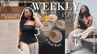 a bad date STL trip outside with friends amp mini capsule wardrobe  weekly vlog [upl. by Adnamra808]