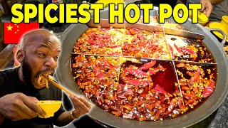 I Tried The SPICIEST HOT POT in Chongqing China 🇨🇳 [upl. by Dyna]