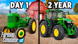 I spent 730 DAY rebuilding my family farm Heres What Happened Farming Simulator 22 [upl. by Yerrot]