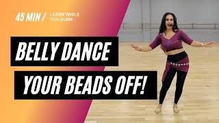 Shimmy amp Shine Beginner Belly Dance Class  Lets Dance Those Beads Off Ladies 💃✨bellydance [upl. by Ok]