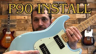 Installing P90s in a Fender Stratocaster [upl. by Allemac]