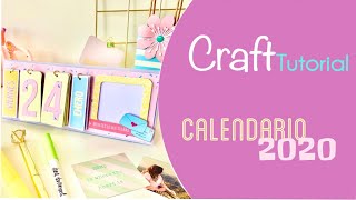 Tutorial ✂️ Calendario 2020 📅🤩🎀 para escritorio  DIY  Plantillas GRATIS  SCRAPtips [upl. by Ahtael]