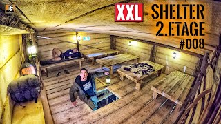 2 ETAGE XXL Shelter  INNENAUSBAU mit Betten Strom und OfenHeizung  008  Survival Mattin [upl. by Nohj]