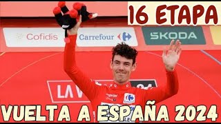 16 ETAPA VUELTA A ESPAÑA 2024 LLEGO LA TERRIBLE SUBIDA A LOS LAGOS DE COVADONGA [upl. by Ymmot]