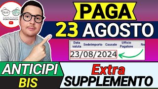 Inps PAGA 23 AGOSTO ➜ ANTICIPO DATE PAGAMENTI ADI ASSEGNO UNICO PENSIONI 730 NASPI BONUS 100€ SFL [upl. by Gnoix836]