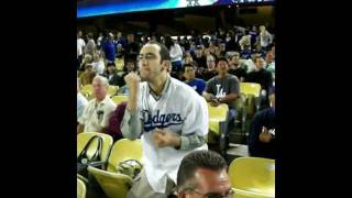 Dodgers vs Diamondbacks 9142011 Dance Dont Stop Believing other GUY [upl. by Aidualk746]