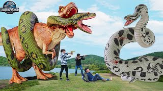 Last Blockbuster Trex Attack  Anaconda vs Trex  New Hollywood Movie 2023  Dinosaur  MsSandy [upl. by Shargel]