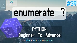 enumerate in Python  Python Beginner to Advance in Hindi 39 [upl. by Bogie]