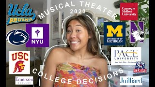 COLLEGE DECISIONS REACTIONS Musical Theatre BFA 20232024 [upl. by Recneps929]