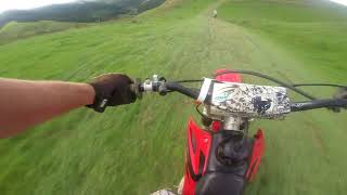 2003 Honda crf150f racing Mighty Mokau Trail ride New Zealand [upl. by Lachman]