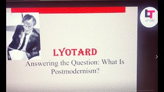 Answering the question What is postmodern Lyotard Postmodernism LiteraryTheory [upl. by Fan939]