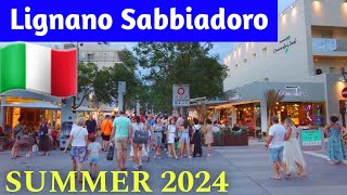 Lignano Sabbadoro Italy Lignano Sabbiadoro city center in Summer [upl. by Trebliw]