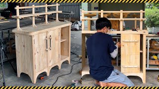 Cafe Bin amp Cabinet  DIY Woodworking [upl. by Omsoc]