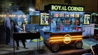 Royal corner handpush cart for non veg bountiful design cart  js food cart manufacturers in delhi [upl. by Esidnak339]