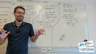 Matematik 2 Ekvationssystem Additionsmetoden Svårare uppgift [upl. by Ilrahc454]