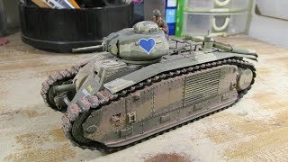 Building Tamiya B1 Bis Tank From Start to Finish [upl. by Kirst]