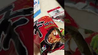 RAMYUN NOODLES💋  With Crab Balls amp freshmilk  mydubailife [upl. by Crist]