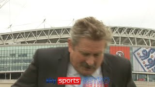 Nick Collins falls off a ladder during a live report [upl. by Itsyrk307]