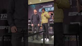 VASILIY LOMACHENKO VS RICHARD COMMEY FACE OFF DURING FINAL PRESS CONFERENCE [upl. by Ayhtnic404]