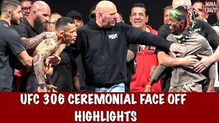 UFC 306 Ceremonial FINAL Face off Highlights [upl. by Phippen]