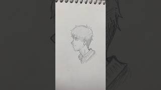 How to draw side profile anime art sashon [upl. by Norod]