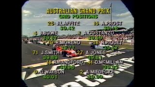 1982 National Panasonic Australian Grand Prix [upl. by Keiko]