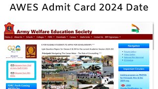 AWES Admit Card 2024 Date Download PRT TGT PGT Hall Ticketawes exam 2024awes admit card 2024 [upl. by Bronson]