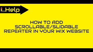 How to Create a ScrollableSlidable Repeaters in your Wix Website  Lytude help [upl. by Adey]