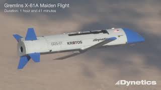 Gremlins X61A Maiden Test Flight [upl. by Weirick]