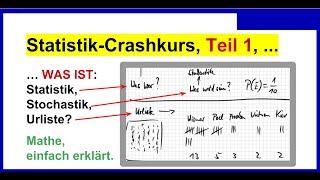 Statistik einfach erklärt Crashkurs Teil 1 Begriffe Statistik Stochastik Urliste [upl. by Dominick388]