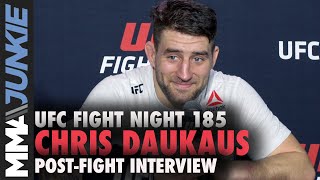 Chris Daukaus refuses to take any steps back after TKO win  UFC Fight Night 185 [upl. by Rivkah]