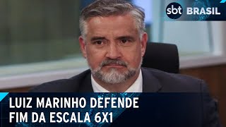 Fim da escala 6x1 Ministro do Trabalho diz que governo federal é favorável  SBT Brasil 141124 [upl. by Ferrel]