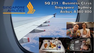 Singapore Airlines Business Class Nov 2023  Singapore to Sydney SQ 231  A380800 [upl. by Llerat489]