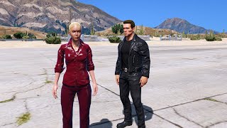 GTA 5 Terminator T800 vs Terminator TX [upl. by Vick]