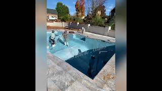 Aqua blue pebble pool finishesThanksYouGod470 8999117 [upl. by Naleag]