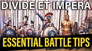 DIVIDE ET IMPERA 10 ESSENTIAL BATTLE TIPS  Total War Rome 2 DEI Guide [upl. by Uzziel]