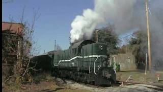 Alco RSD1 8652 starting on a cold winter morning [upl. by Aivad]