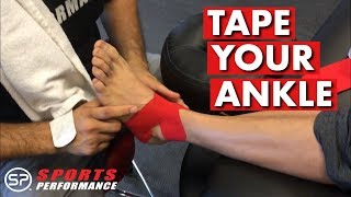 How to Tape Your Ankle using Kinesiology Tape  Sports Performance Physical Therapy [upl. by Nauqat]