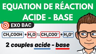 Réaction ACIDE  BASE 🎯 Exercice BAC  Terminale spécialité  Chimie [upl. by Anairad]