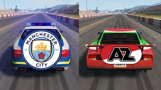 Manchester City vs AZ Alkmaar  Car Race At BeamNGdrive 1 [upl. by Hogarth]